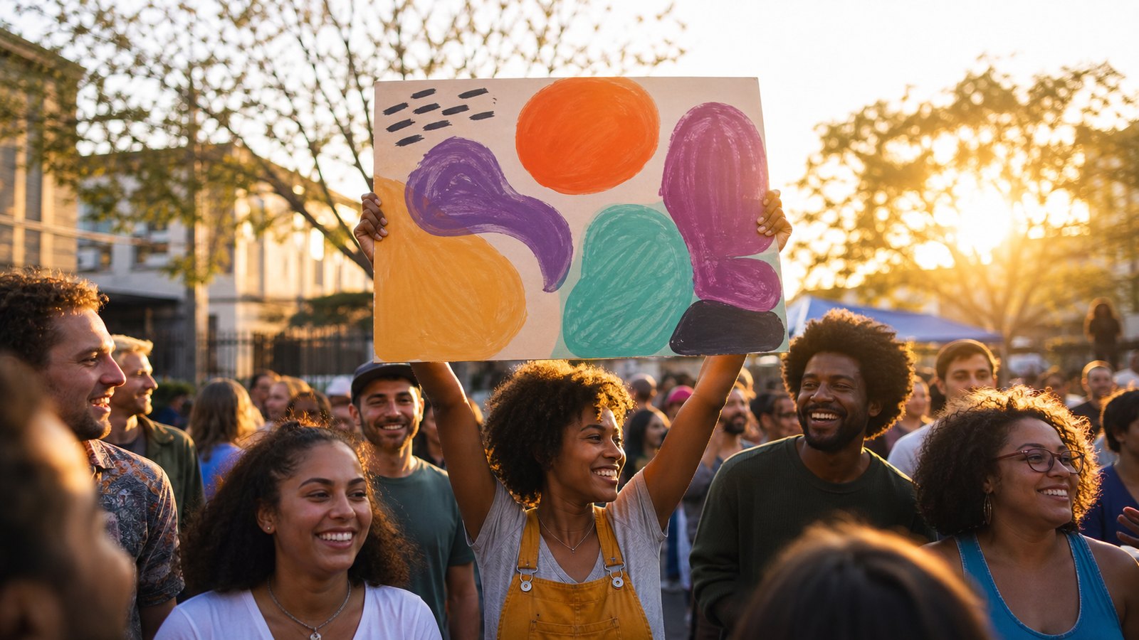 How One Handmade Sign Can Unite a Whole Crowd